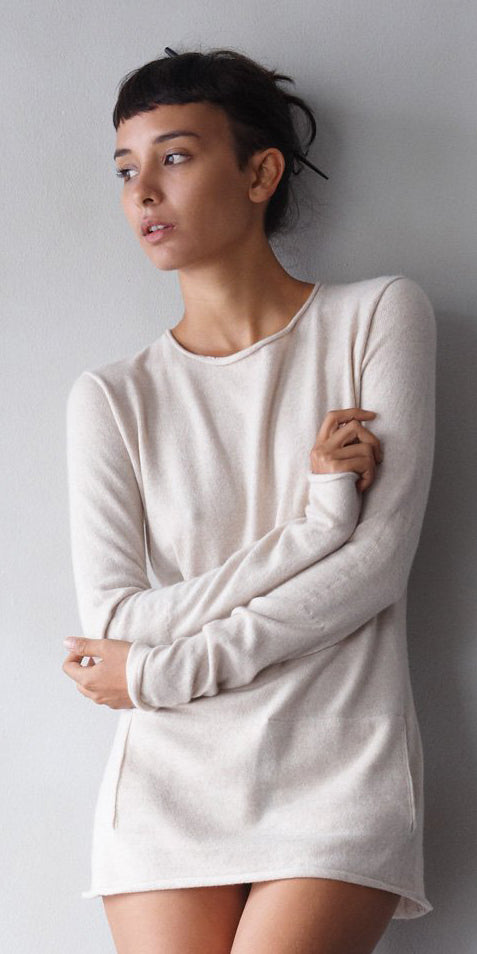 Mid-Weight Cashmere Crew-Neck Sweater  Womens Clothing