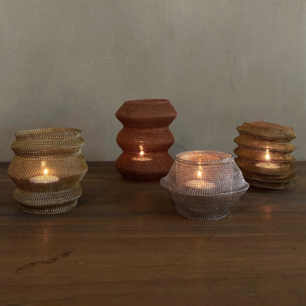 Metal Mesh Candle Lantern - Set of 4  Candle Lantern
