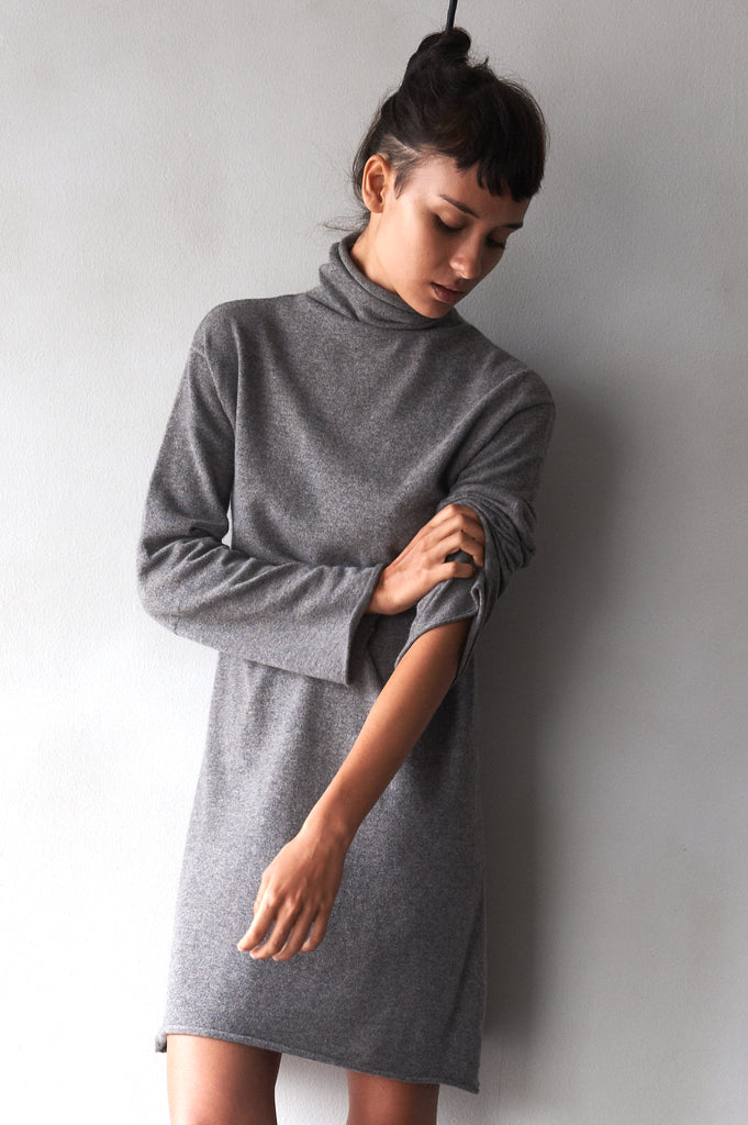 Mid-Weight Turtle-Neck Sweater Dress  Women's Clothing
