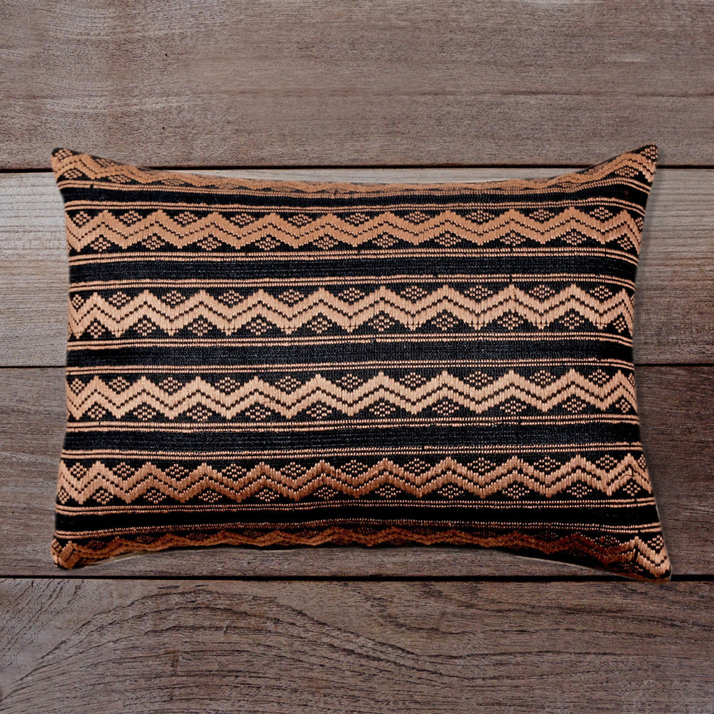 Songket Cushion Cover - Black and Copper  Homewares
