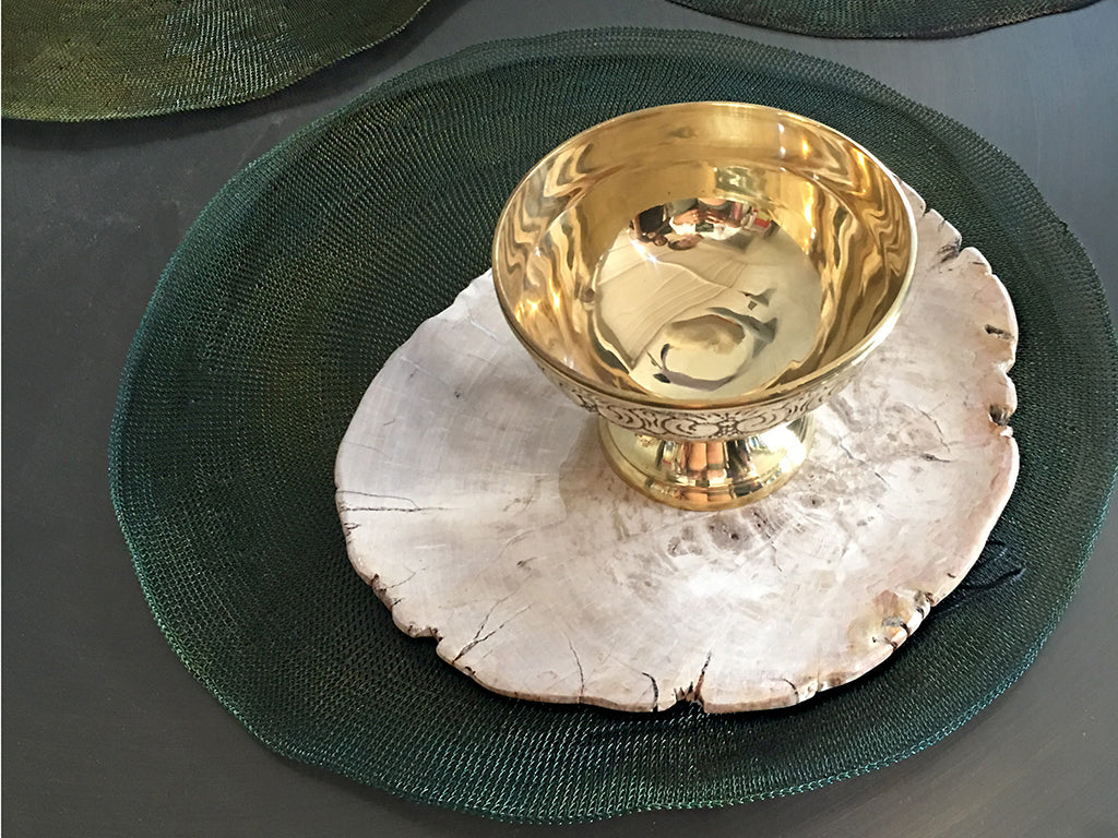 Brass Footed Bowl - Set of 2  Bowl