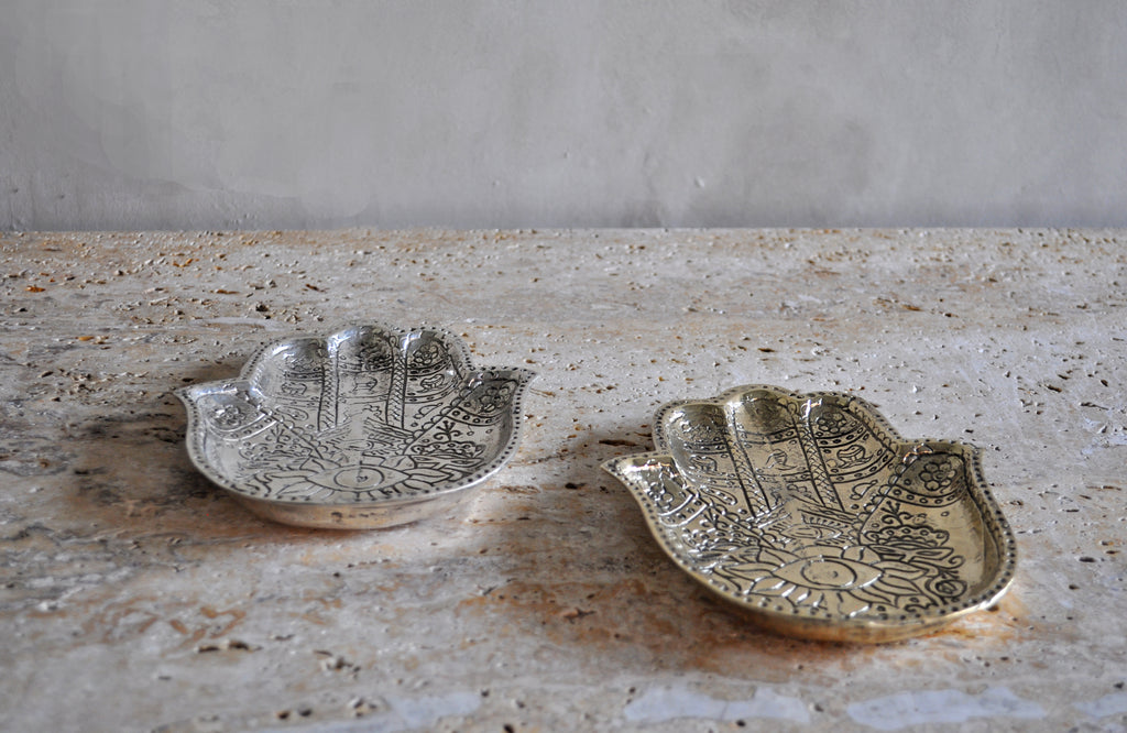 Brass Hamsa Plates - Set of 2  plate