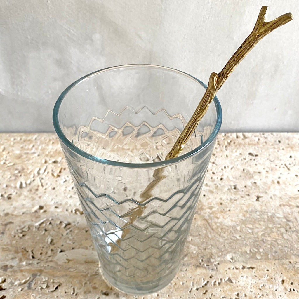 Twig Brass Swizzle Sticks - Set of 6  Swizzle Sticks