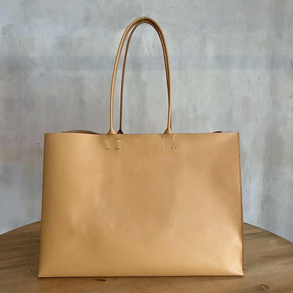 Katsunori Leather Tote - Large Camel  Bag