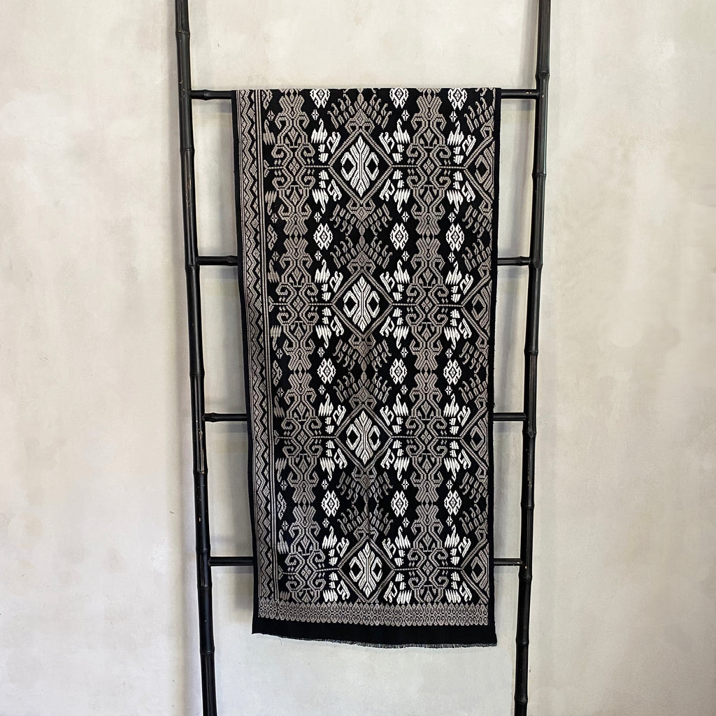 Songket Fabric - Black/ White/ Grey  Fabric