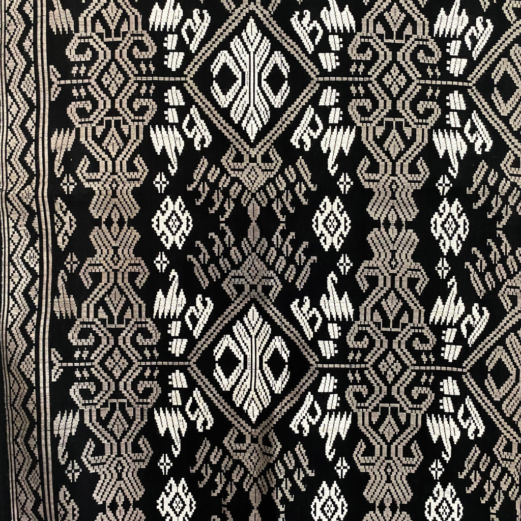 Songket Fabric - Black/ White/ Grey  Fabric