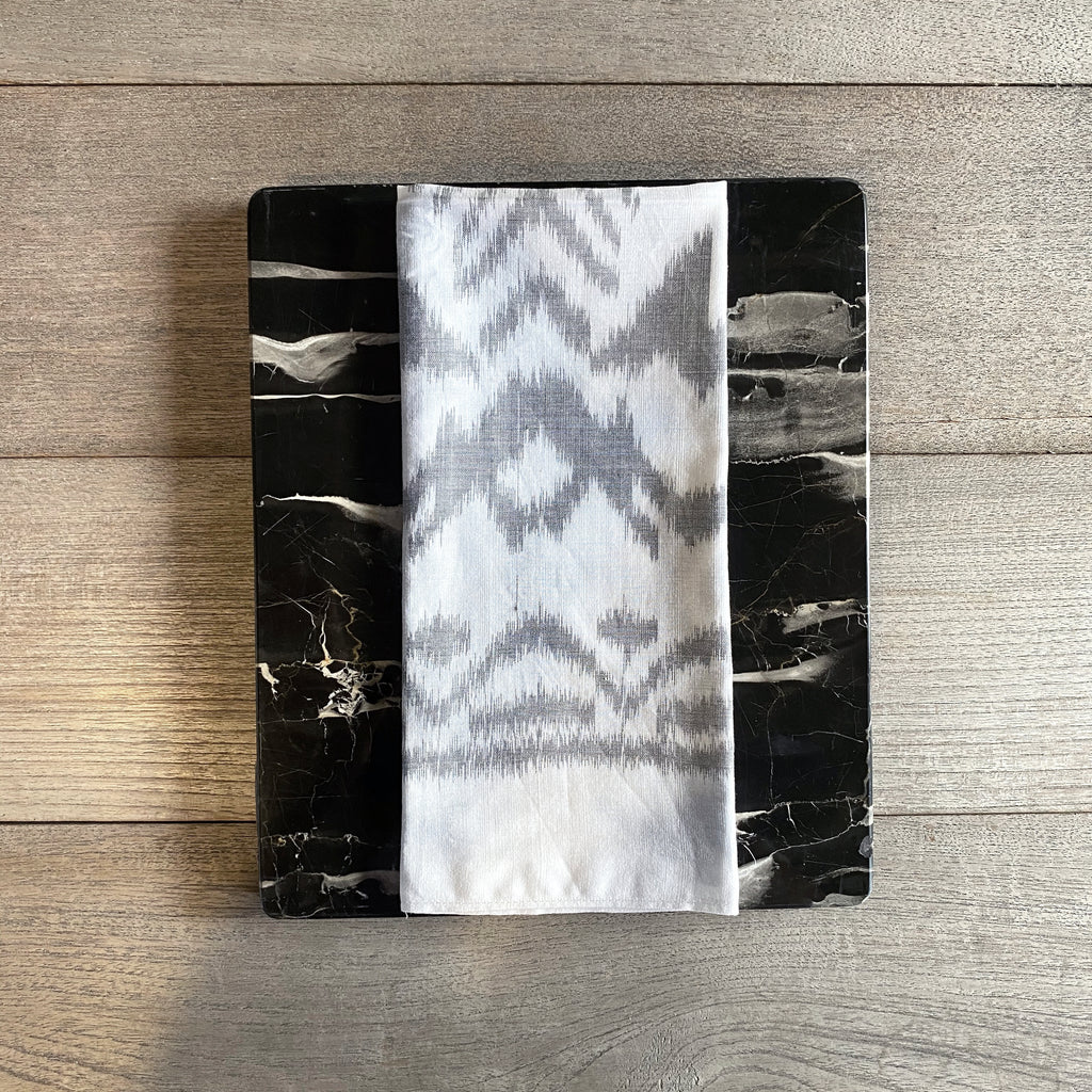 Ikat Napkins - White (set of 8)  napkin