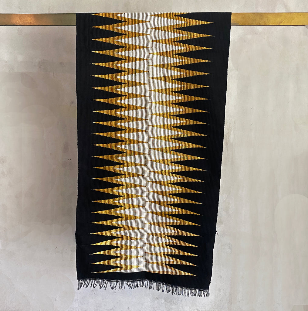 Songket Fabric - Black &amp; Gold  Fabric