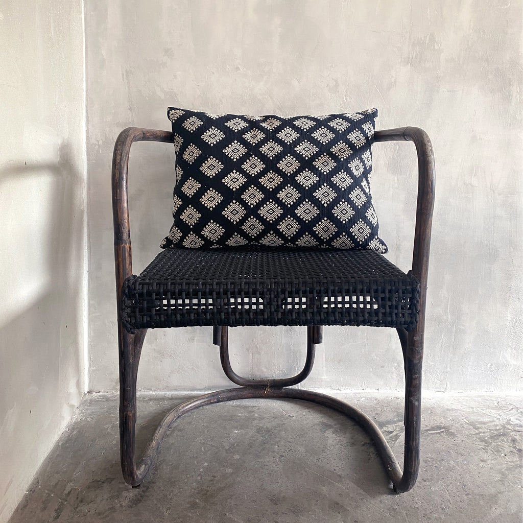 Sumba Cushion 1 - Black/ White  Cushion