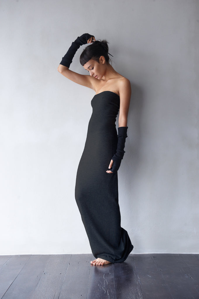 Superfine Cashmere Strapless Dress  Womens Clothing