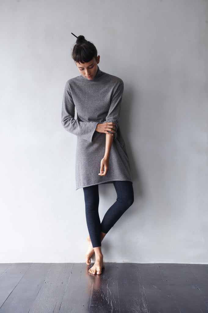 Mid-Weight Turtle-Neck Sweater Dress  Women's Clothing